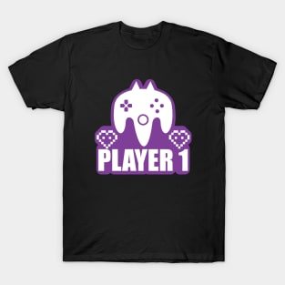 Gamer Player-1 Shirt and Gifts for Gaming and Gaming Lovers T-Shirt